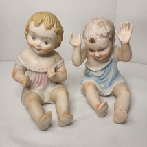 KPM Piano Babies Big Sister Little Sister Figures Bisque Porcelain Dolls... - $46.75