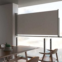  Side Awning Grey Polyester with PU coating 47.2 x 118.1 in - $2,719.47 MXN