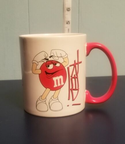 Red M&M's Character Official Licensed M&M's White Mug Red Handle Coffee Cup 2012 - $8.75