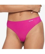 Calvin Klein Women&#39;s Invisibles Thong Panty, Pink Fushia Small - $15.40