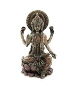 LAKSHMI STATUE 4&quot; Hindu Indian Wealth Goddess Laxmi High Quality Bronze ... - £21.43 GBP