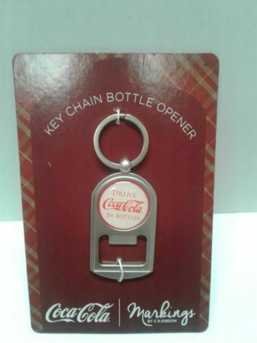 Coca Cola Key Chain Bottle Opener Silver Red Logo - £14.43 GBP