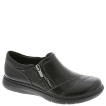 Clarks Women&#39;s Certina Pure Slip On Loafer, Black Leather, Size 8 Extra ... - $39.59