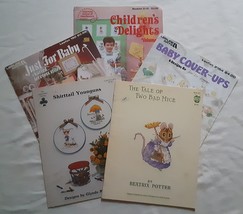 Cross Stitch Designs - Leaflets &amp; Books for Baby and Children - lot of 5  - £6.29 GBP