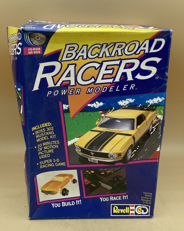 Revell Backroad Racers Yellow 1970 Ford Mustang Boss 302 Model Open PARTS - $16.92