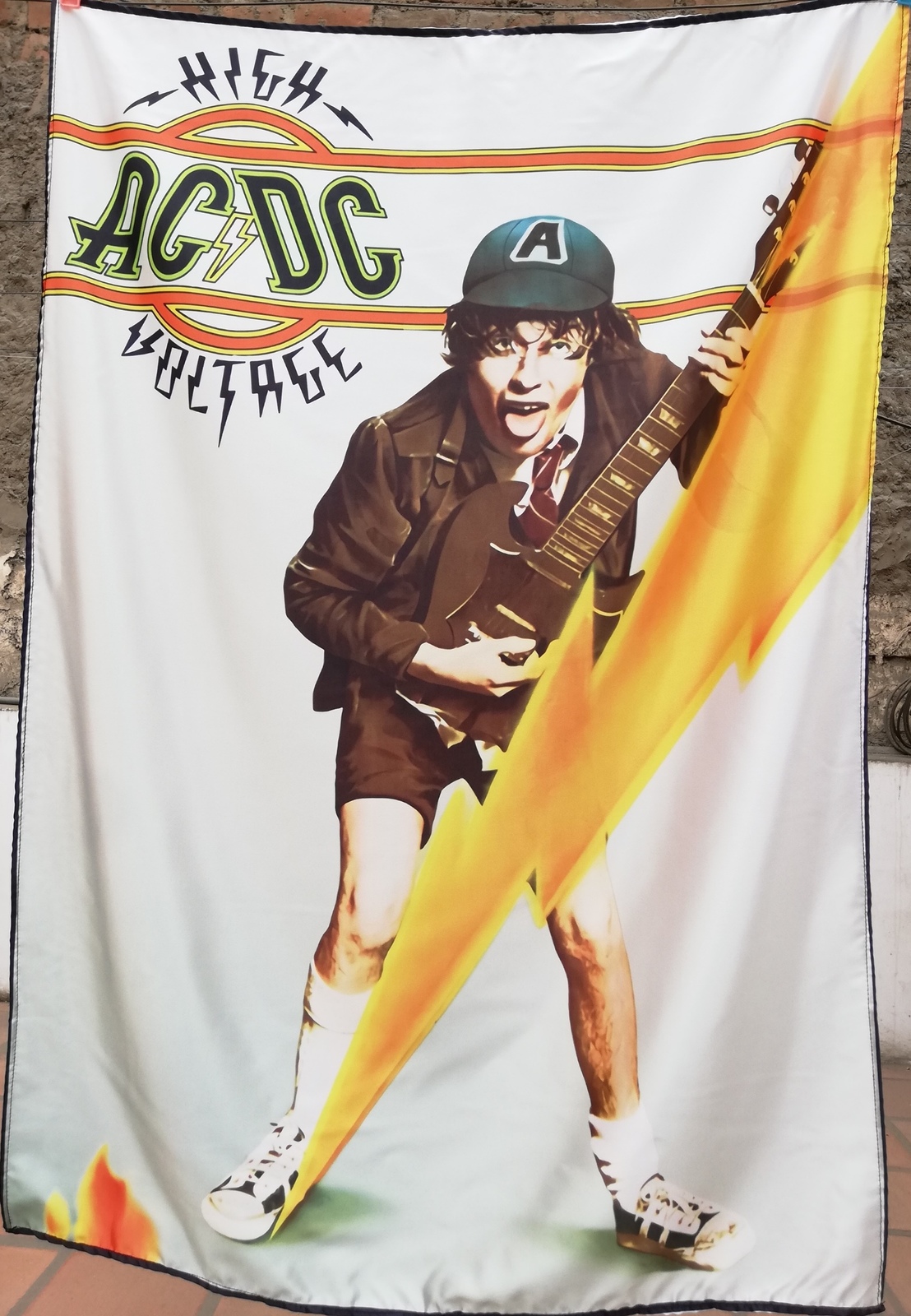 AC/DC High Voltage FLAG CLOTH POSTER BANNER CD Angus Young HEAVY METAL - $20.00