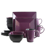 Elama Mulberry Loft 16 Piece Modern Stoneware Dinnerware Set - $112.74 CAD