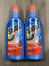 2 Shout Advanced Ultra Concentrated Gel Stain Remover Scrubber Brush 8.7 Oz - £31.65 GBP