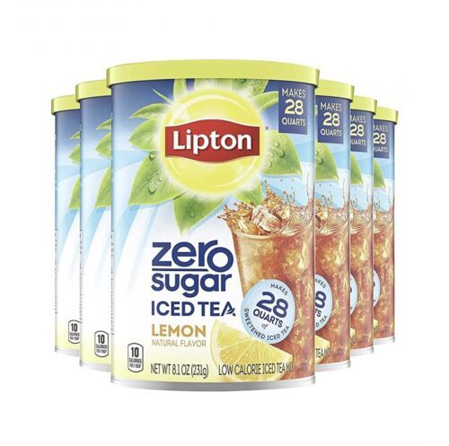 Lipton Zero Sugar Lemon Iced Tea Mix 8.1 oz (Pack of 6) best by 7/2024 - $148.49