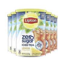Lipton Zero Sugar Lemon Iced Tea Mix 8.1 oz (Pack of 6) best by 7/2024 - £116.28 GBP