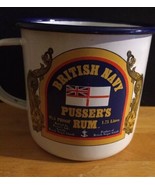 British Navy Pusser&#39;s Rum Enamel Tin Coffee Cup Mug Royal Navy - $14.00