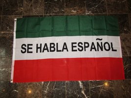 3x5 Se Habla Espanol Spanish Speaking Advertising Flag 3&#39;x5&#39; Brass Grommets - £3.89 GBP