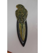Vintage Enamel Parrot Bird Bookmark - £15.56 GBP