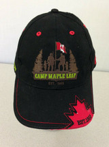 Camp Maple Leaf EST1955 Embroidered  Black  Strapback  Baseball Cap   - £9.82 GBP