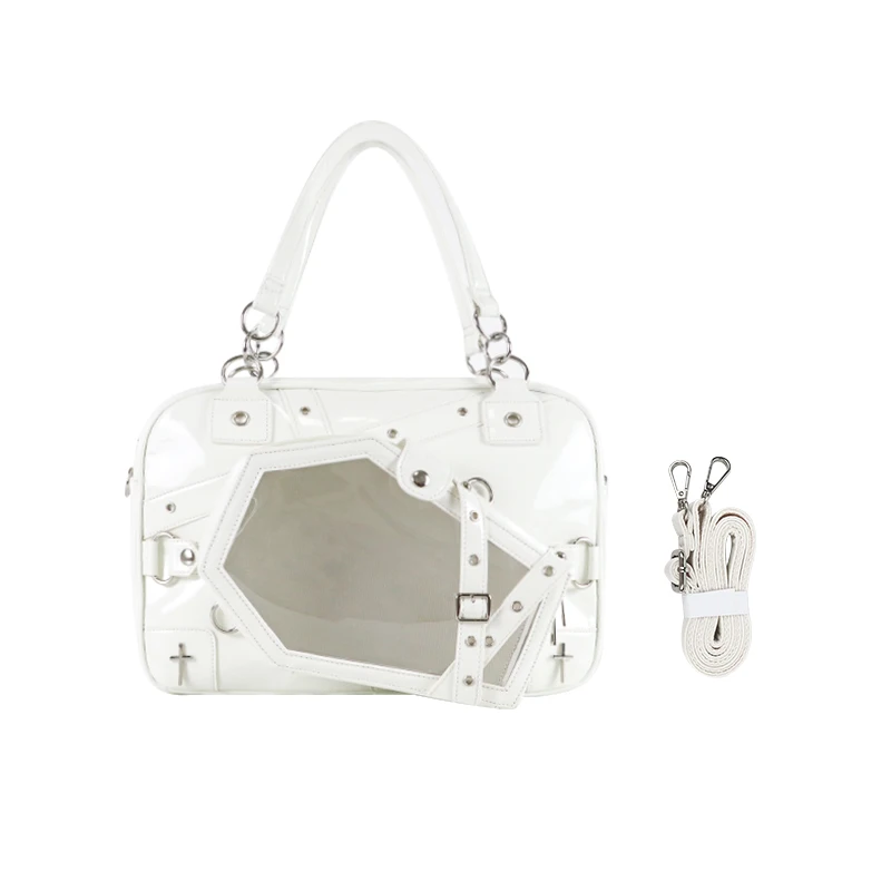 Lolita Women Transparent Coffin Handbag Shoulder Bag Totes Students Wome... - $161.72