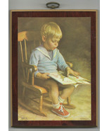 Vintage GARY decor plac Laminated Izgwersen Lithograph Plaque 8&quot;x6&quot; Hamp... - $63.79 CAD