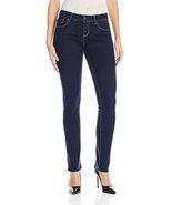 Lola Jeans Women&#39;s Kristine 9&quot; Mid Rise Straight Leg Jeans, Rinse Blue, ... - £27.01 GBP+