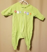 Gerber  - Green With Bunnies And Flowers Footed One Piece Size Newborn  ... - £5.42 GBP