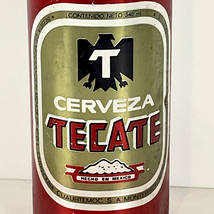 Tecate Beer Can Vintage 340ml Red Steel Mexican Breweriana Pull Tab - $4.76