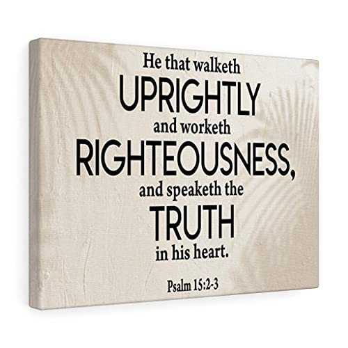 Primary image for Express Your Love Gifts Bible Verse Canvas Righteousness Psalm 15:2-3 Scripture 