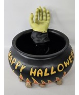 Gemmy Animated Halloween Candy Bowl Talking Green Hand Cauldron- Works G... - $23.71
