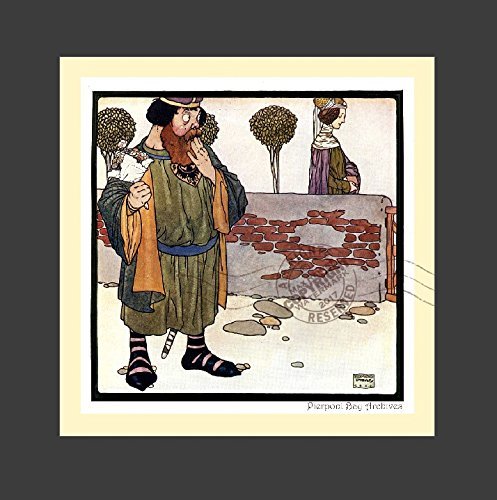 ART PRINT : &quot;Red Beard the Burly Noble King&quot; 1908 by Edmund Dulac ( Pape... - $32.62