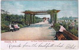 Postcard Flower Terrace Branch Brook Park Newark New Jersey 1908 - £3.92 GBP