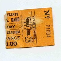 The Allman Brothers Band Joe Walsh Concert Ticket Stub Texas Stadium June 1974 - £9.49 GBP