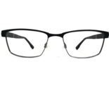 Flexon Gafas Monturas Latitude E1110 001 Negro Plateado Rectangular 55-1... - $74.22