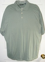 Van Heusen Studio Men 3XL Big And Tall Green Tweed Polo Collar SS Shirt - £8.19 GBP