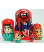 5pcs Hand Painted Russian Nesting Doll of SPIDERMAN MEDIUM - $24.70