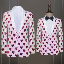 Men Insomnia Manzini Blazer Stage Performer Singer Prom MZN138 Burgundy Lace new image 10