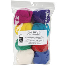 Wistyria Editions Wool Roving 12&quot; .25oz 8/Pkg-Primary - £16.33 GBP