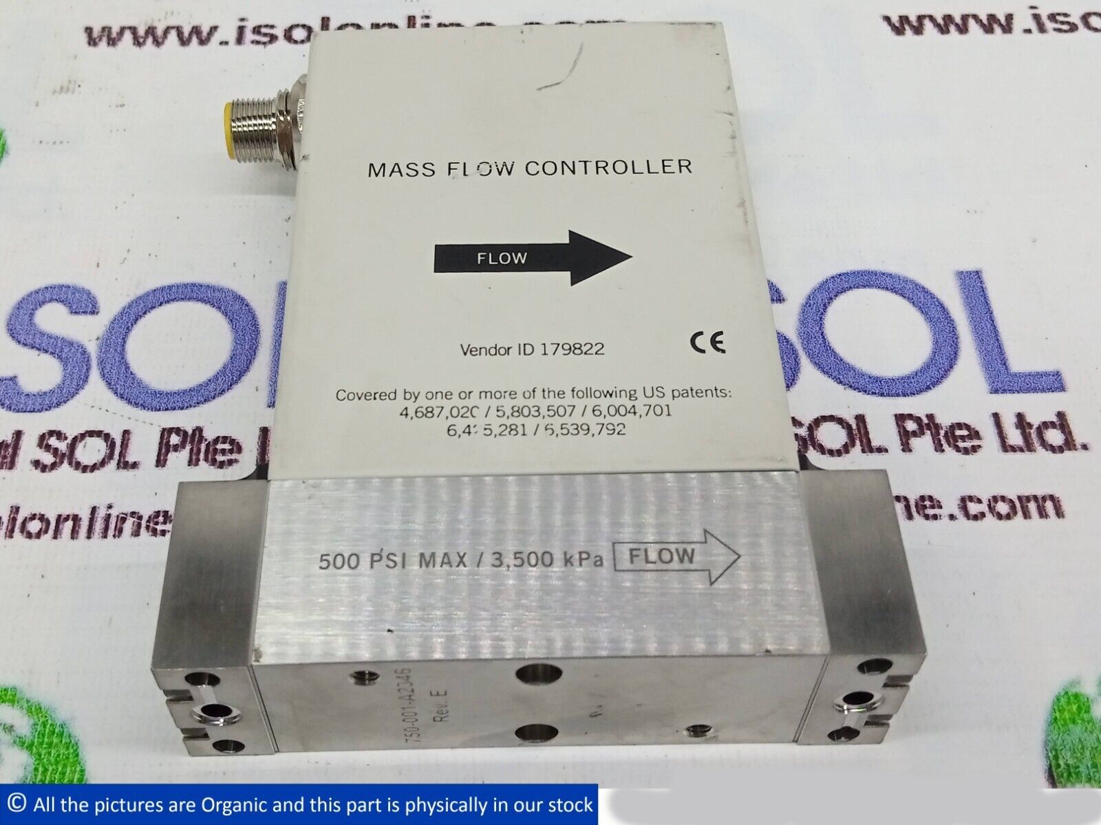 Unit UFC-8565 Gas. Ar (SC 12) 50 sccm MFC3 mass flow controller - $422.94