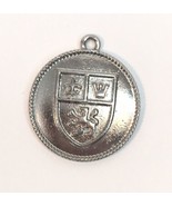 Silver Tone Metal Coin Medallion Shaped Charm Pendant Coat of Arms? - £6.33 GBP