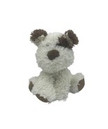 FIESTA White &amp; Brown Puppy Dog Corduroy Nose Paws Sitting 10&quot; Plush - $13.15