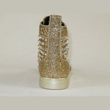 Mens High Top Shoes By FIESSO AURELIO GARCIA ,Spikes Rhine stones 2409 Gold image 6