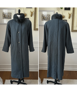 Vintage Modes Me-Jay Montreal Virgin Wool Authentic Fur Coat Green 6 - $139.85 CAD