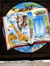Fabric Panel Exclusively Quilters &quot;My African Journey&quot; Lions Cubs Maps $9.95 - £7.95 GBP