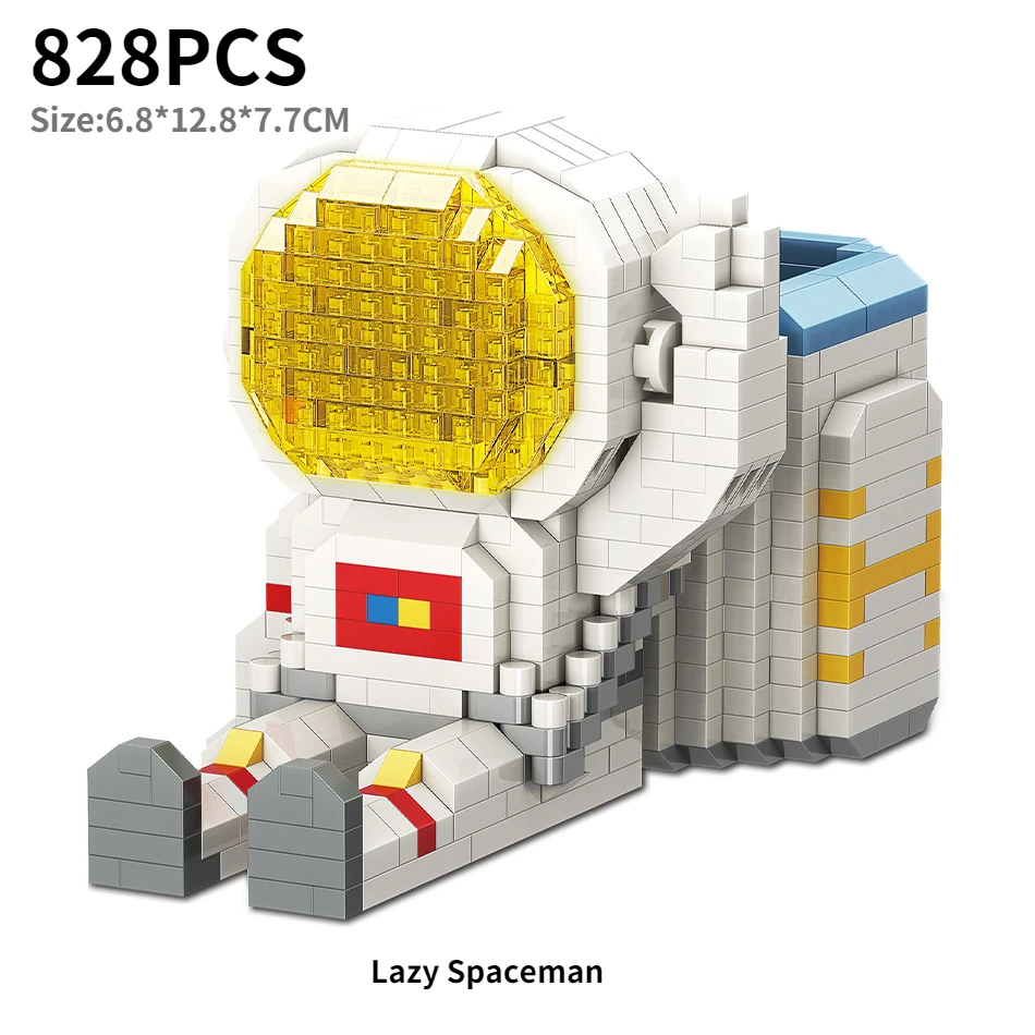 Building Blocks Astronaut Spaceman Pen Holder Mobile Phone Bracket - £15.63 GBP+