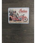 12&quot; Model 101 Indian Scout MOTOR 3d cutout retro USA STEEL plate display... - $67.87 CAD