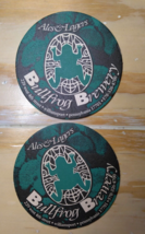 (2) Ales &amp; Lagers Bullfrog Brewery Beer Coasters 4&quot; dia. Williamsport, PA. - $13.99