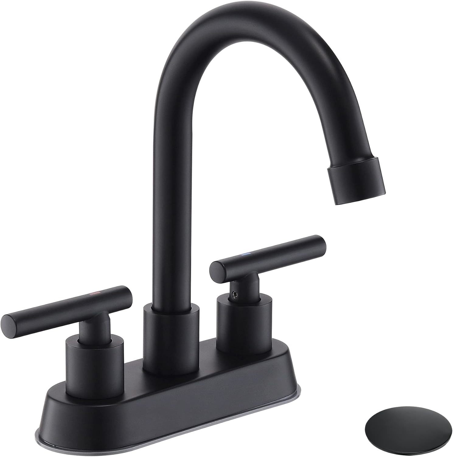 Yardmonet Black Bathroom Faucets, 2-Handle Bathroom Sink Faucet, 4-Inch - $44.92