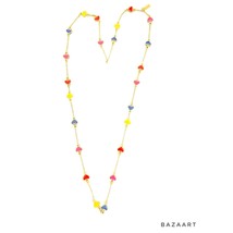 Kate Spade Gold Tone Enamel Spade Design Necklace 33&quot; - £31.64 GBP