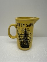 Cutty Sark Scots Whisky Yellow  Bar Pitcher 7 ” Tall Clipper Ship Design... - $9.85