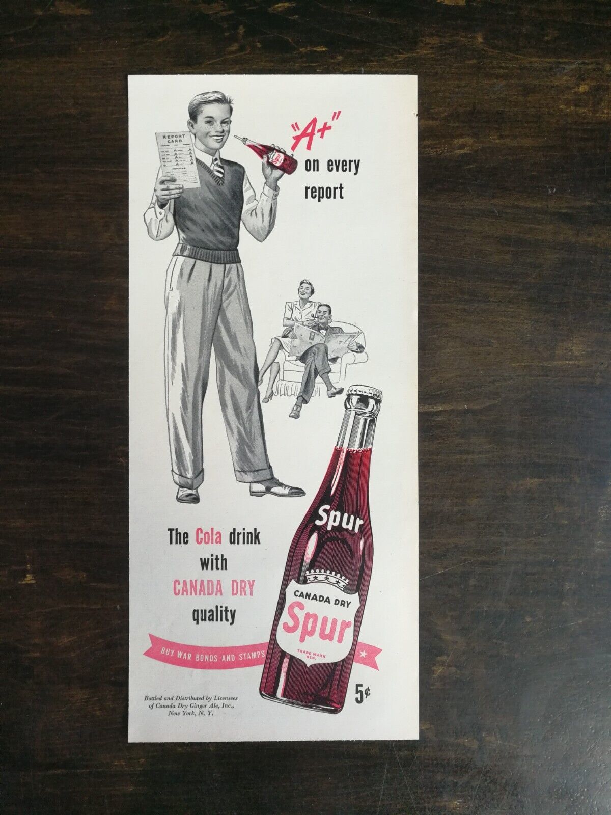 Primary image for Vintage 1944 Canada Dry Spur Cola Original Ad 324