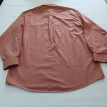 Jos A Bank Traveler's Collection Men's Texas Orange Cotton Button Up Shirt Sz M image 2