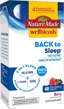 Nature Made Wellblends Back to Sleep, Melatonin 1 mg, L theanine 100 mg, and GAB - £23.91 GBP