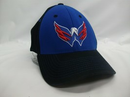 Washington Capitals Alt Logo NHL Hat Black Blue XL Stretch Fit Baseball Cap - £18.83 GBP