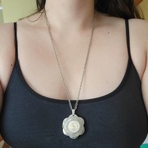 Vintage Lucerne Flower Watch Necklace - $24.99